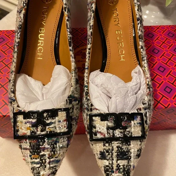 Tory Burch GIGI Tweed Pointy Toe Pump - Picture 6 of 10